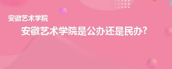 安徽艺术学院是公办还是民办